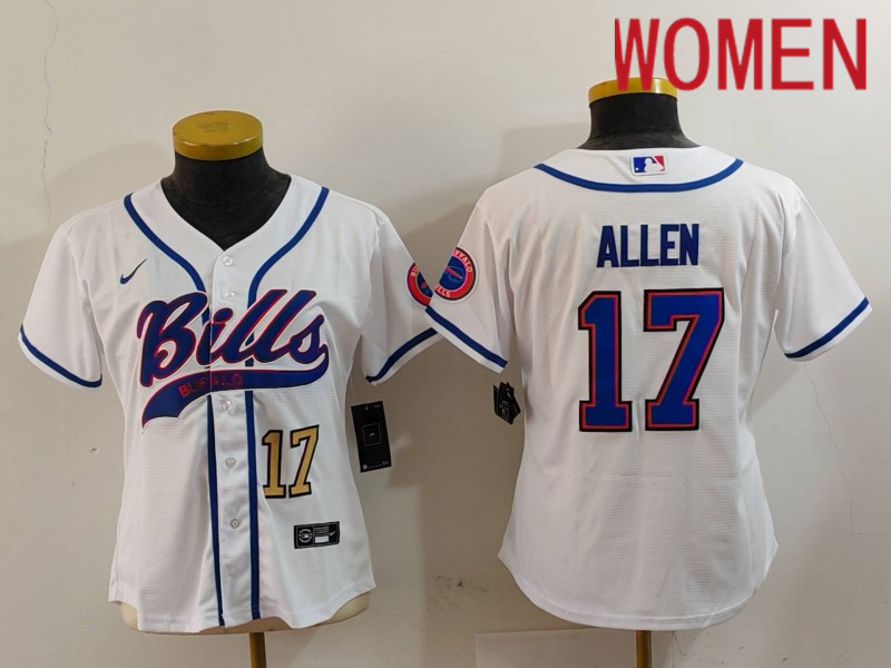 Women Buffalo Bills #17 Allen White Joint Name 2024 Nike Limited NFL Jersey style 9121